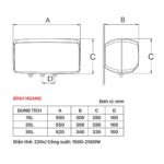 Bình nóng lạnh PICENZA N30EW PLUS 30L ngang - Ảnh 3