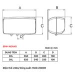Bình nóng lạnh PICENZA N30EZ 30L ngang - Ảnh 2