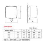 Bình nóng lạnh PICENZA V20ET 20L vuông - Ảnh 2