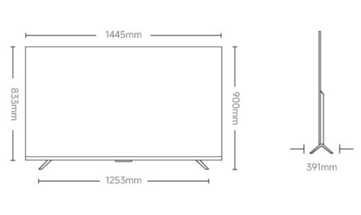 kich thuoc Tivi XIAOMI A Pro 65 2026 65 inch