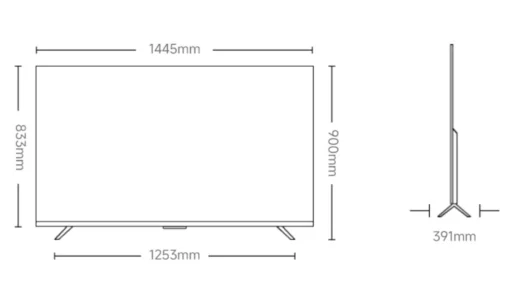 kich thuoc Tivi XIAOMI A Pro 65 2026 65 inch