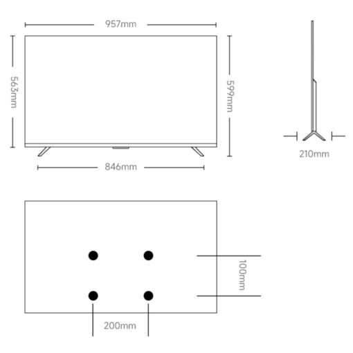 kich thuoc Tivi XIAOMI A43 2026 43 inch