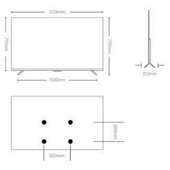 kich thuoc Tivi XIAOMI A55 2026 55 inch