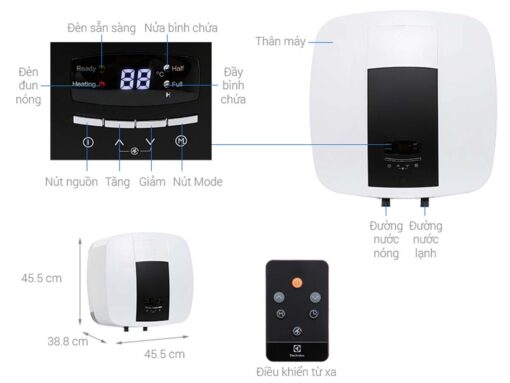 thong so ky thuat Binh nong lanh ELECTROLUX EWS302DX DWE 30L vuong