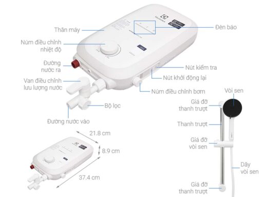 thong so ky thuat May nuoc nong truc tiep ELECTROLUX EWE451QB W4