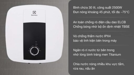 tinh nang Binh nong lanh ELECTROLUX EWS302DX DWM 30L vuong