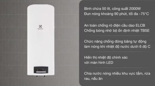 tinh nang Binh nong lanh ELECTROLUX EWS502DX DWE 50L dung
