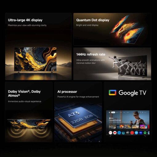 tinh nang Tivi XIAOMI MAX 85 100 inch 2025