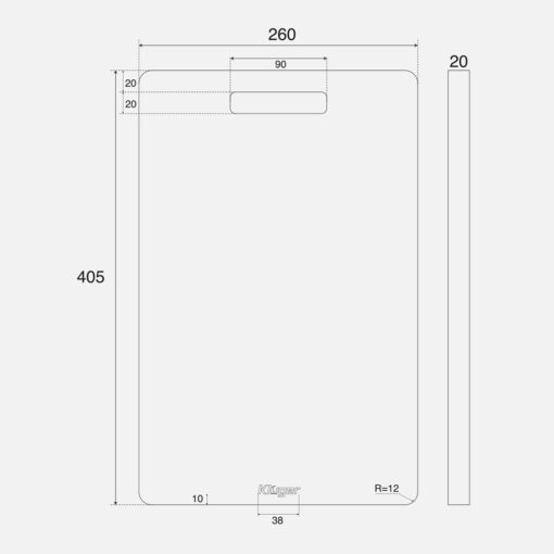 BAN VE KICH THUOC Thot KLUGER KCB 601P nhua