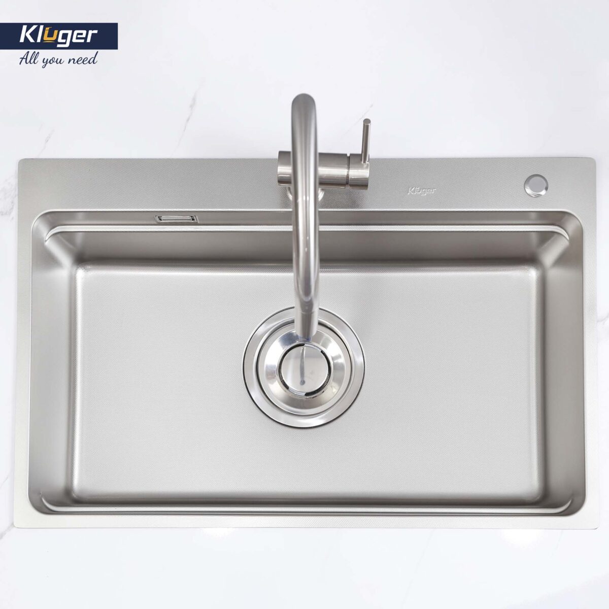 Chậu rửa bát inox KLUGER KF7850FS Basic dòng MOD 1 hố - Ảnh 3