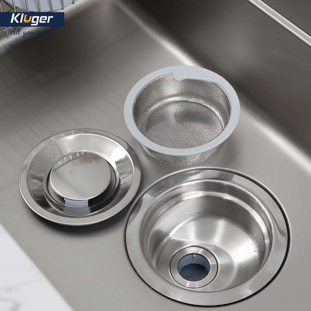 Chậu rửa bát inox KLUGER KF8850FS Basic dòng MOD 1 hố - Ảnh 4