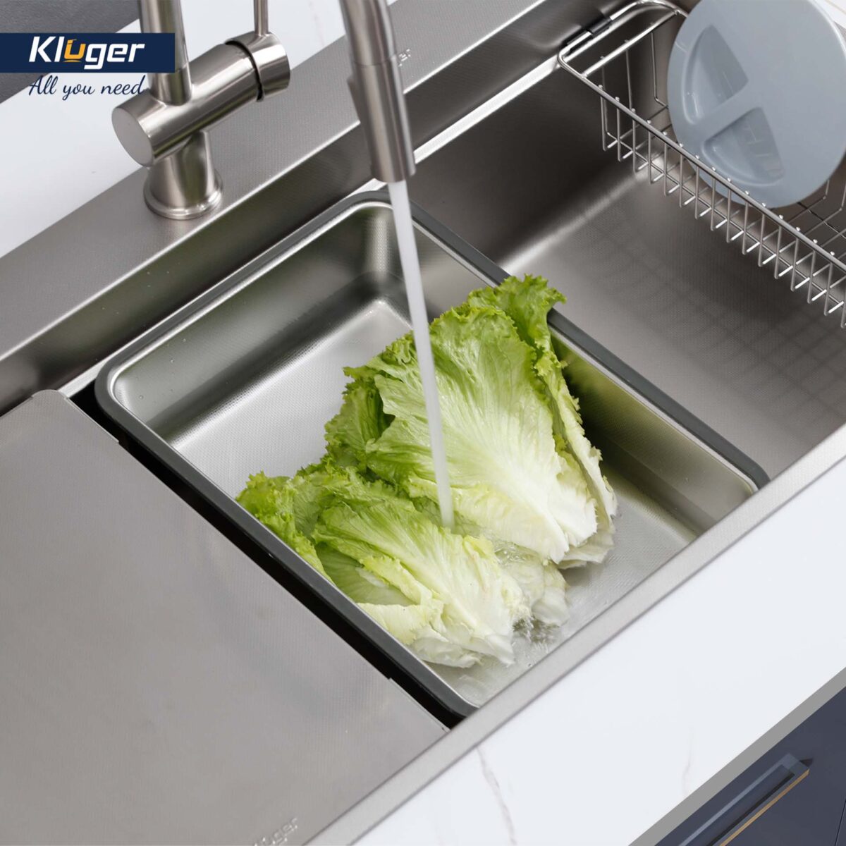 Chậu rửa bát inox KLUGER KF8850FS Plus dòng MOD 1 hố - Ảnh 7