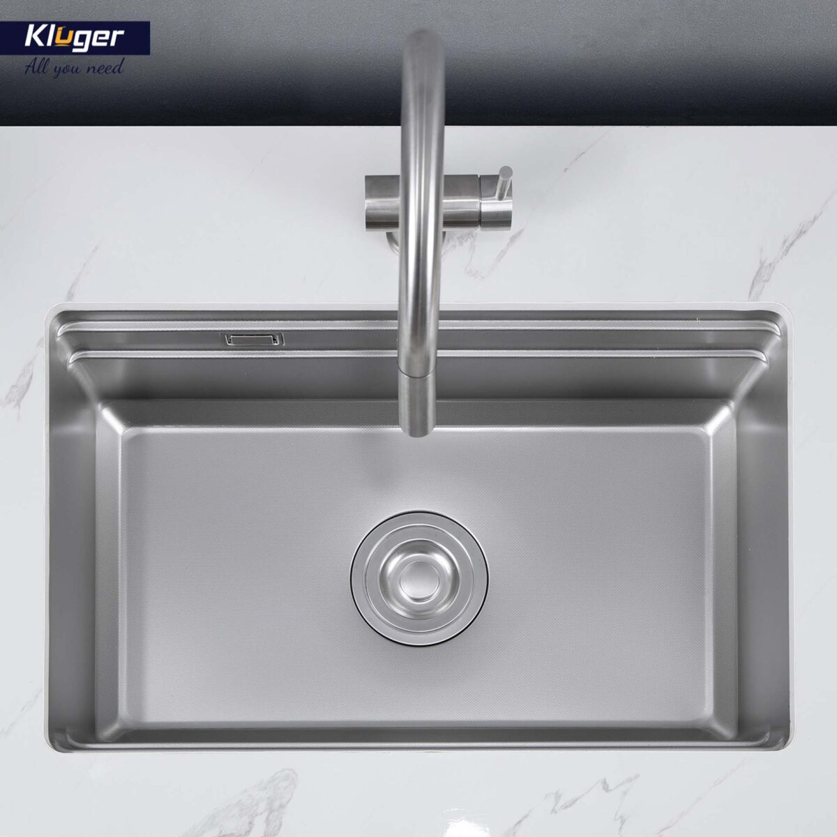 Chậu rửa bát inox KLUGER KG7044FS Basic dòng K600 1 hố - Ảnh 4