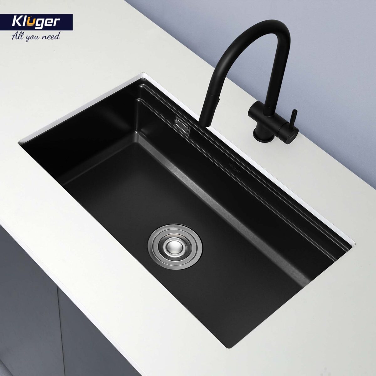 Chậu rửa bát inox KLUGER KG7644FB Plus dòng K600 1 hố - Ảnh 3