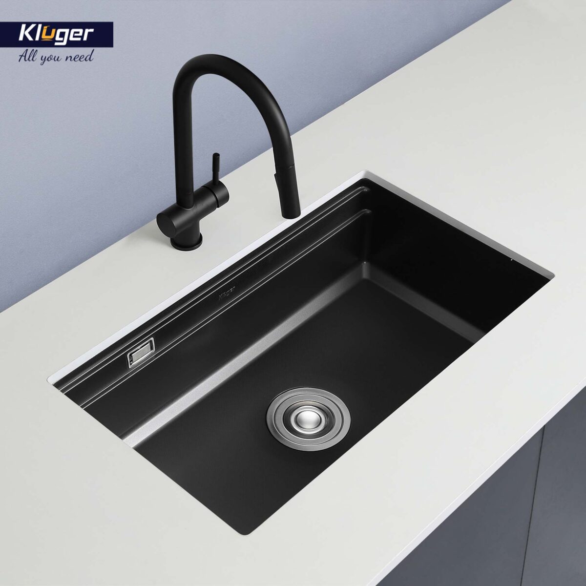 Chậu rửa bát inox KLUGER KG7644FB Plus dòng K600 1 hố - Ảnh 6