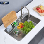 Chậu rửa bát inox KLUGER KH8048SL Plus dòng HARU 1 hố - Ảnh 6