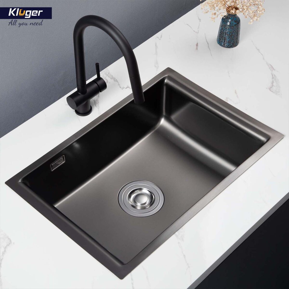 Chậu rửa bát inox KLUGER KU8121B dòng K200 1 hố - Ảnh 5
