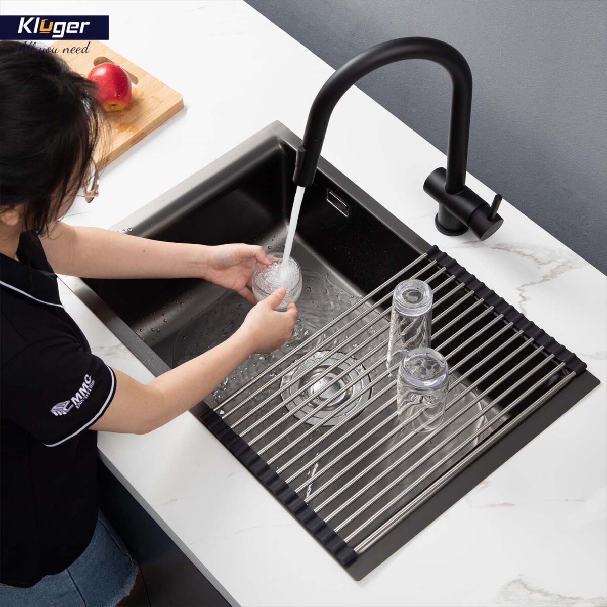 Chậu rửa bát inox KLUGER KU8121B dòng K200 1 hố - Ảnh 8