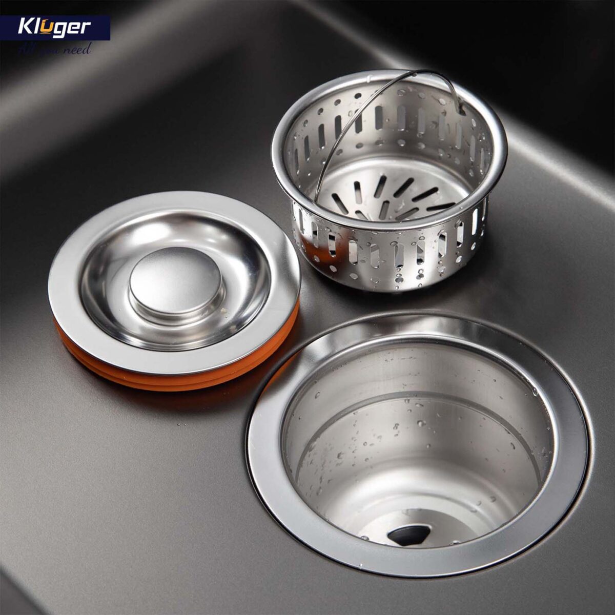 Chậu rửa bát inox KLUGER KU8121B dòng K200 1 hố - Ảnh 10