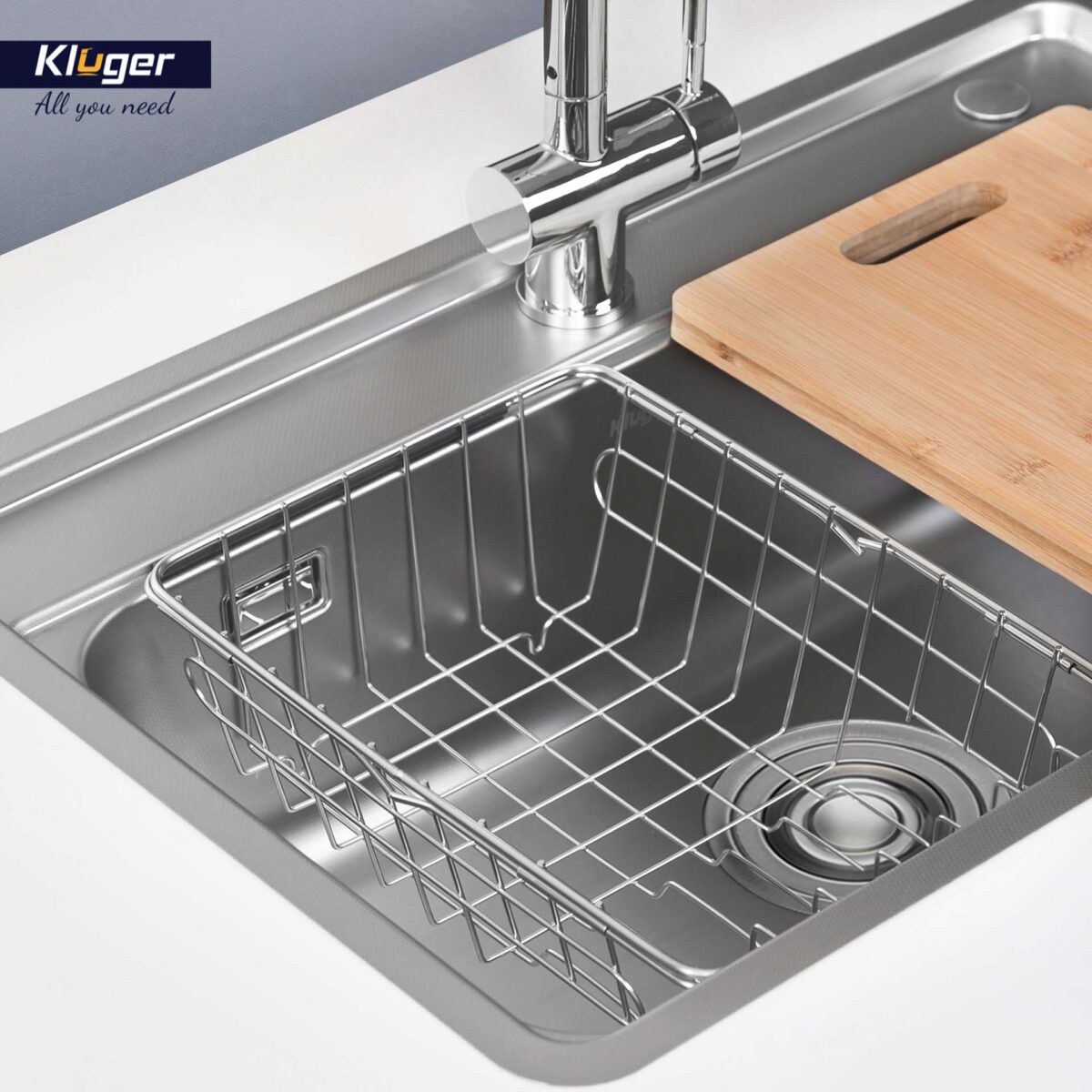 Chậu rửa bát inox KLUGER KW8101FS dòng K100 1 hố - Ảnh 9