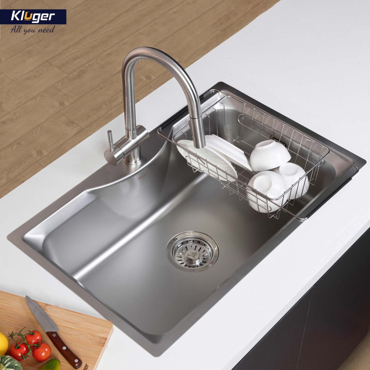 Chậu rửa bát inox KLUGER KW8191FS dòng K900 1 hố - Ảnh 4