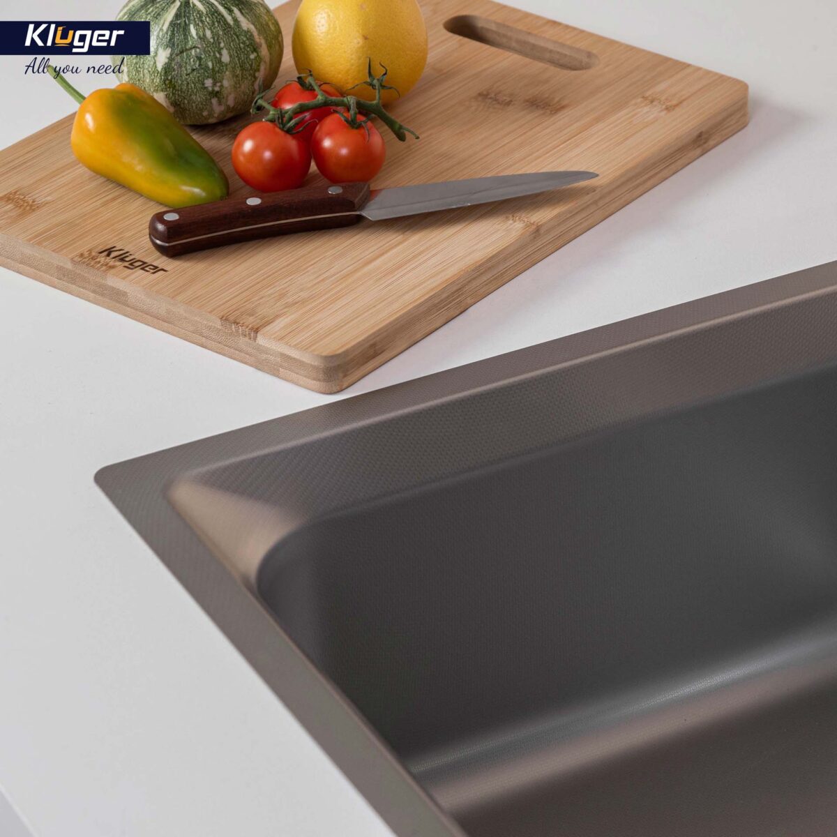 Chậu rửa bát inox KLUGER KW8191FS dòng K900 1 hố - Ảnh 9
