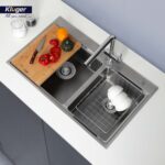 Chậu rửa bát inox KLUGER KW8211S dòng K2 100 2 hố - Ảnh 8