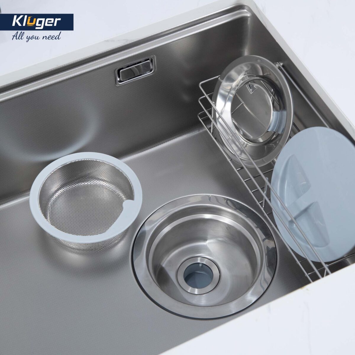 Chậu rửa bát inox KLUGER KY8045FS Basic dòng TOYA 1 hố - Ảnh 6