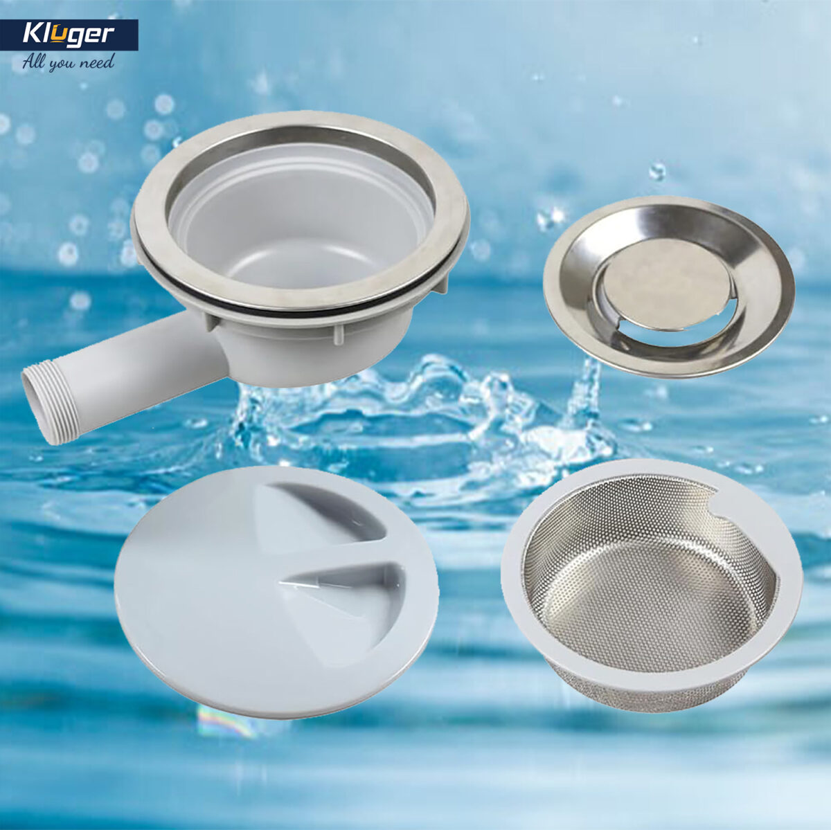 Chậu rửa bát inox KLUGER KY8045SL Basic dòng TOYA 1 hố - Ảnh 10