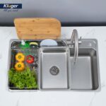 Chậu rửa bát inox KLUGER KH8048FS Plus dòng HARU 1 hố - Ảnh 5