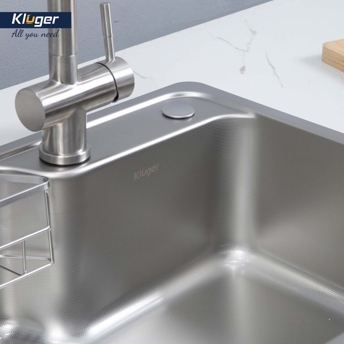 Chậu rửa bát inox KLUGER KH8048FS Plus dòng HARU 1 hố - Ảnh 4