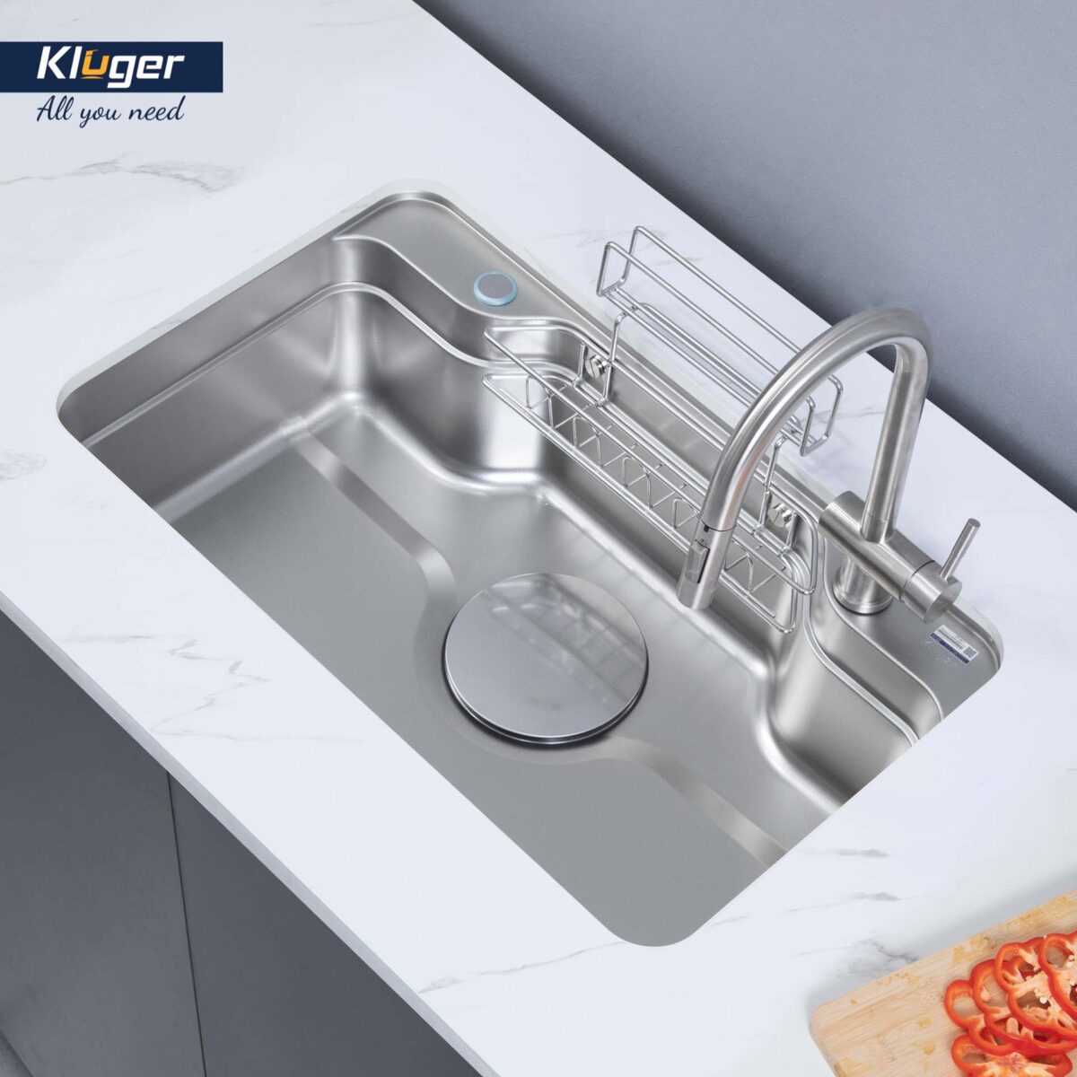 Chậu rửa bát inox KLUGER KF7848FS Basic dòng TAKA 1 hố - Ảnh 4
