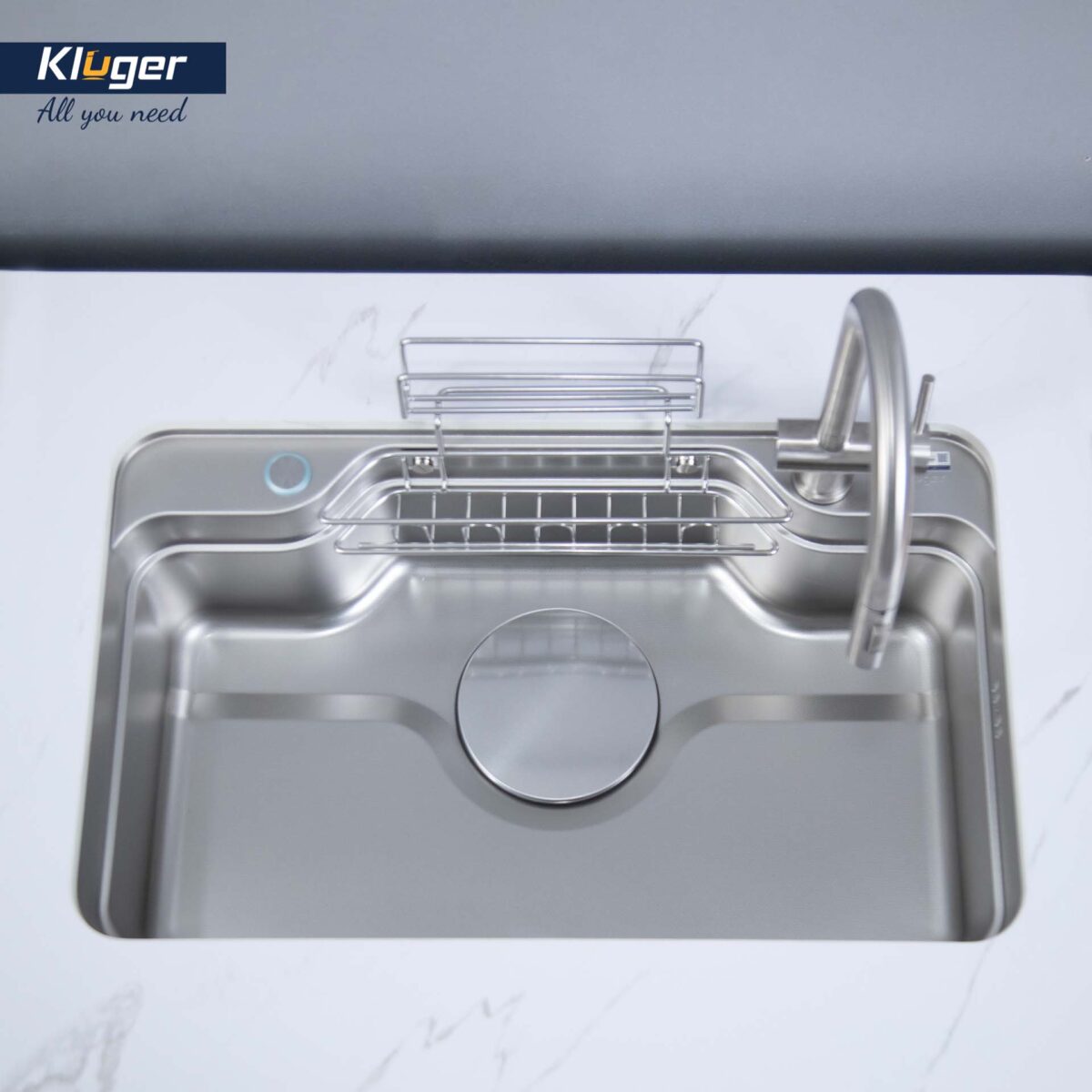 Chậu rửa bát inox KLUGER KF7848FS Basic dòng TAKA 1 hố - Ảnh 6