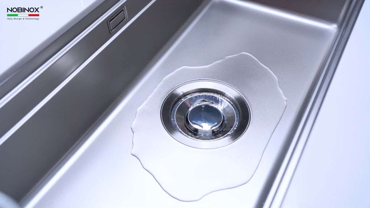 Chậu rửa bát inox NOBINOX LIRA NJ566D 1 hố - Ảnh 14