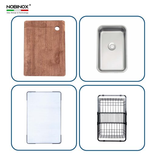 PHU KIEN Chau rua bat inox NOBINOX LIRA NJ564D