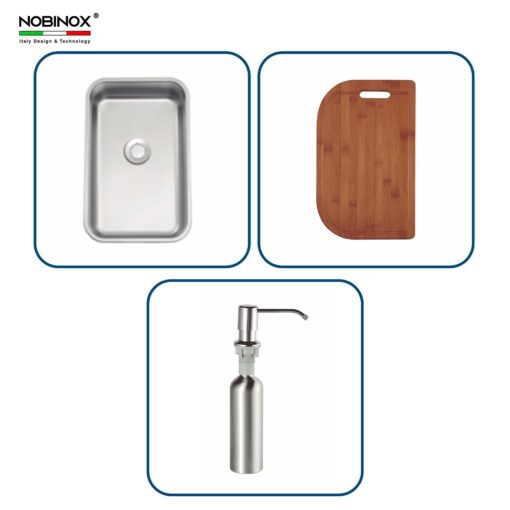Phu kien Chau rua bat inox NOBINOX HIGON NH905