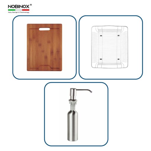 Phu kien Chau rua bat inox NOBINOX LIKEN NL785