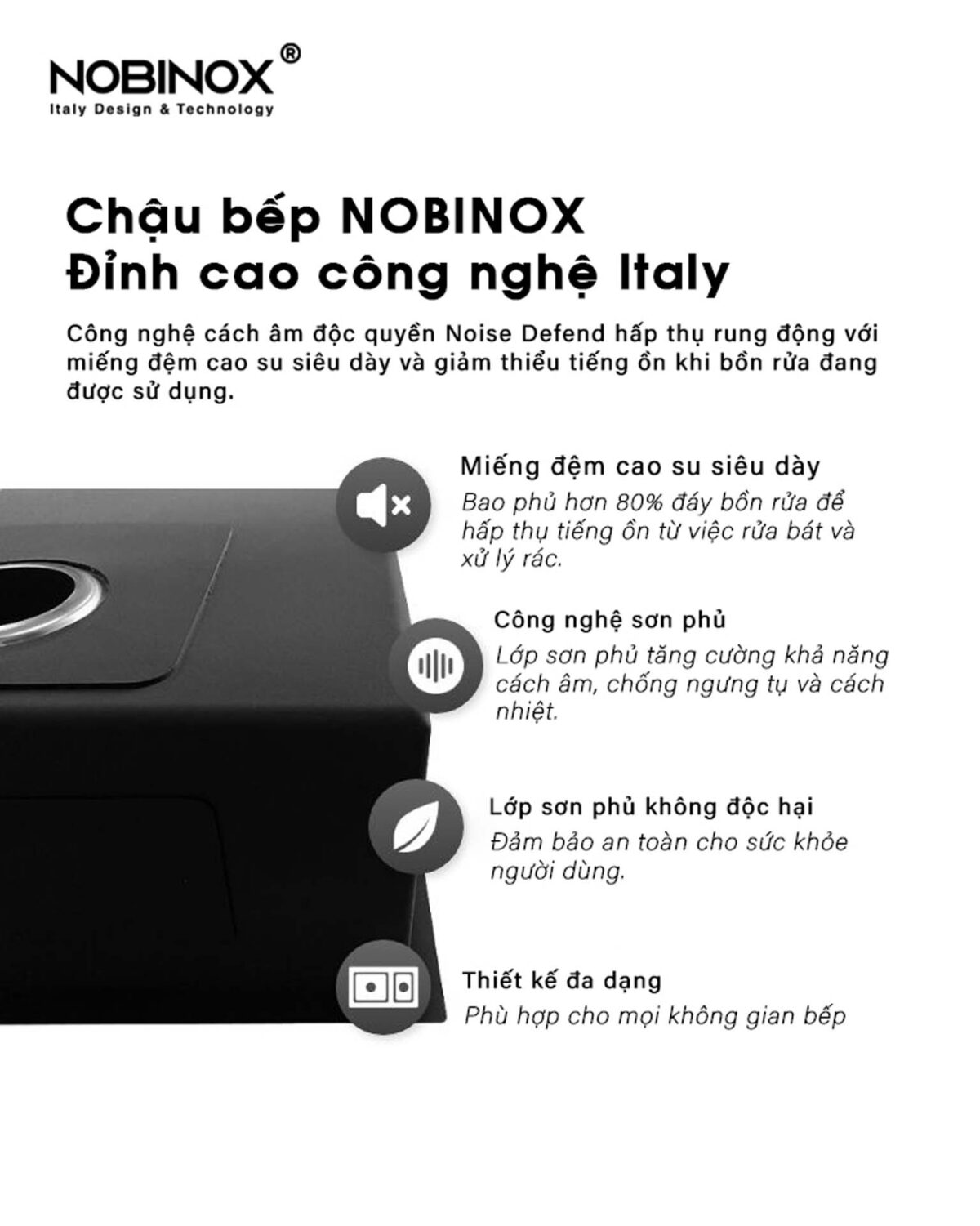 Chậu rửa bát inox NOBINOX LIKEN NL749 2 hố - Ảnh 11
