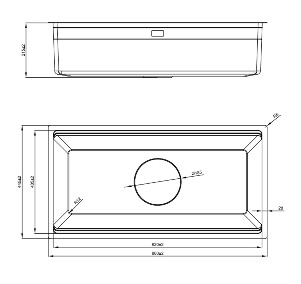 Chậu rửa bát inox NOBINOX LIRA NJ566D 1 hố - Ảnh 2
