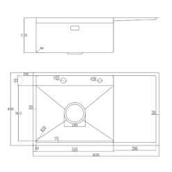 ban ve kich thuoc Chau rua bat inox NOBINOX LUMIA NJ558B