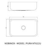 Chậu rửa bát inox NOBINOX PURA NT622U 1 hố - Ảnh 2