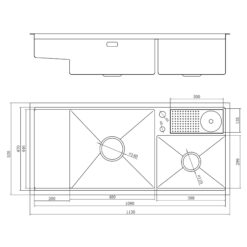 ban ve kich thuoc Chau rua bat inox NOBINOX RAZIA NJ577