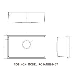 ban ve kich thuoc Chau rua bat inox NOBINOX ROSA NN974DT
