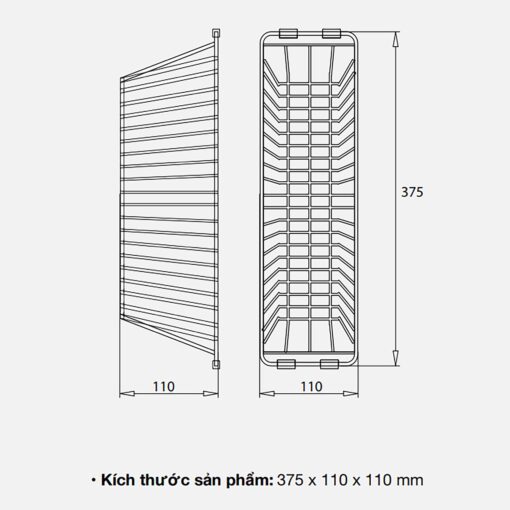 ban ve kich thuoc Ro inox KLUGER KB 603