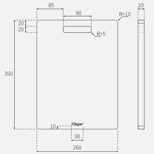 ban ve kich thuoc Thot KLUGER KCB 104W