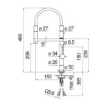 Vòi rửa bát NOBINOX MOVE NB133S MV92400/50CR - Ảnh 2
