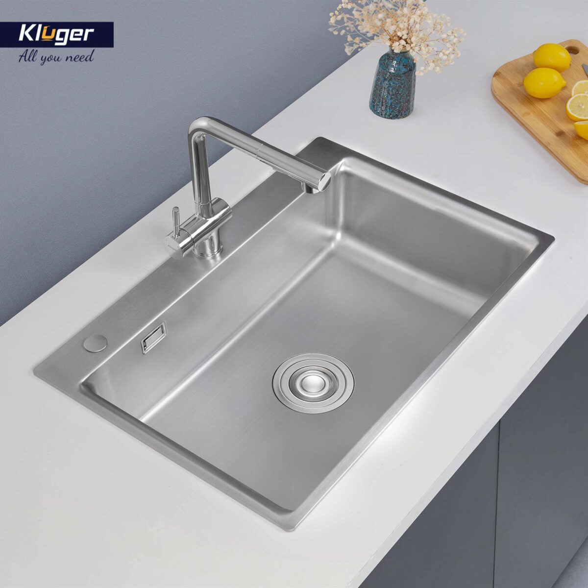 Chậu rửa bát inox KLUGER KF8121S dòng K200 1 hố - Ảnh 7