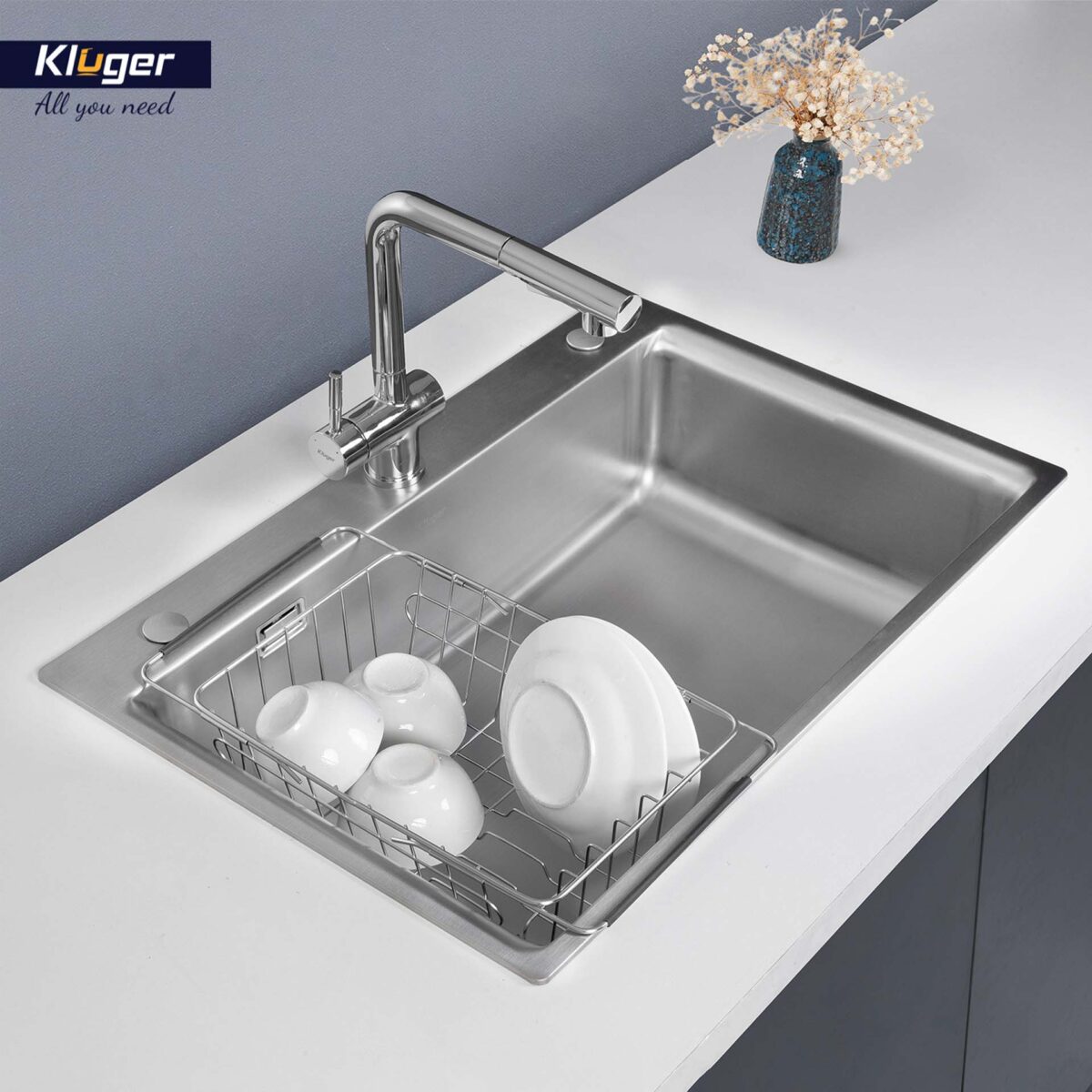 Chậu rửa bát inox KLUGER KF8121S dòng K200 1 hố - Ảnh 8