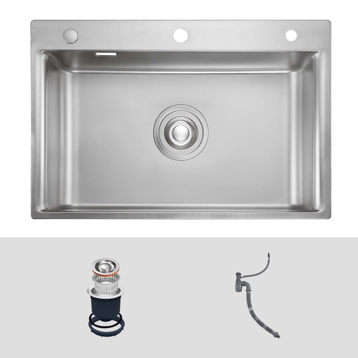 Chậu rửa bát inox KLUGER KF8121S dòng K200 1 hố - Ảnh 2