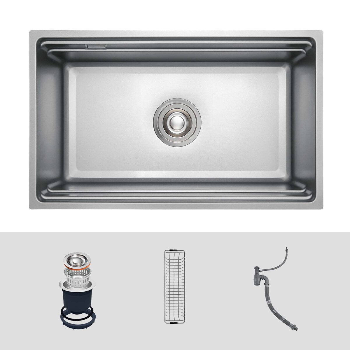 Chậu rửa bát inox KLUGER KG7044FS Basic dòng K600 1 hố - Ảnh 2